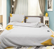 3D Abstract Golden Geometry Quilt Cover Set Bedding Set Duvet Cover Pillowcases 223- Jess Art Decoration