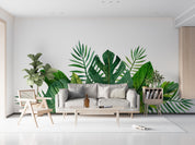 3D Tropical Green Leaf Wall Mural Wallpaper GD 665- Jess Art Decoration