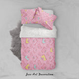3D Pink Unicorn Rainbow Quilt Cover Set Bedding Set Pillowcases 05- Jess Art Decoration