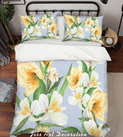 3D Color Flowers Pattern Quilt Cover Set Bedding Set Pillowcases  38- Jess Art Decoration