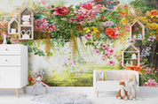 3D Abstract Flowers Watercolor Painting Wall Mural Wallpaper WJ 9400- Jess Art Decoration