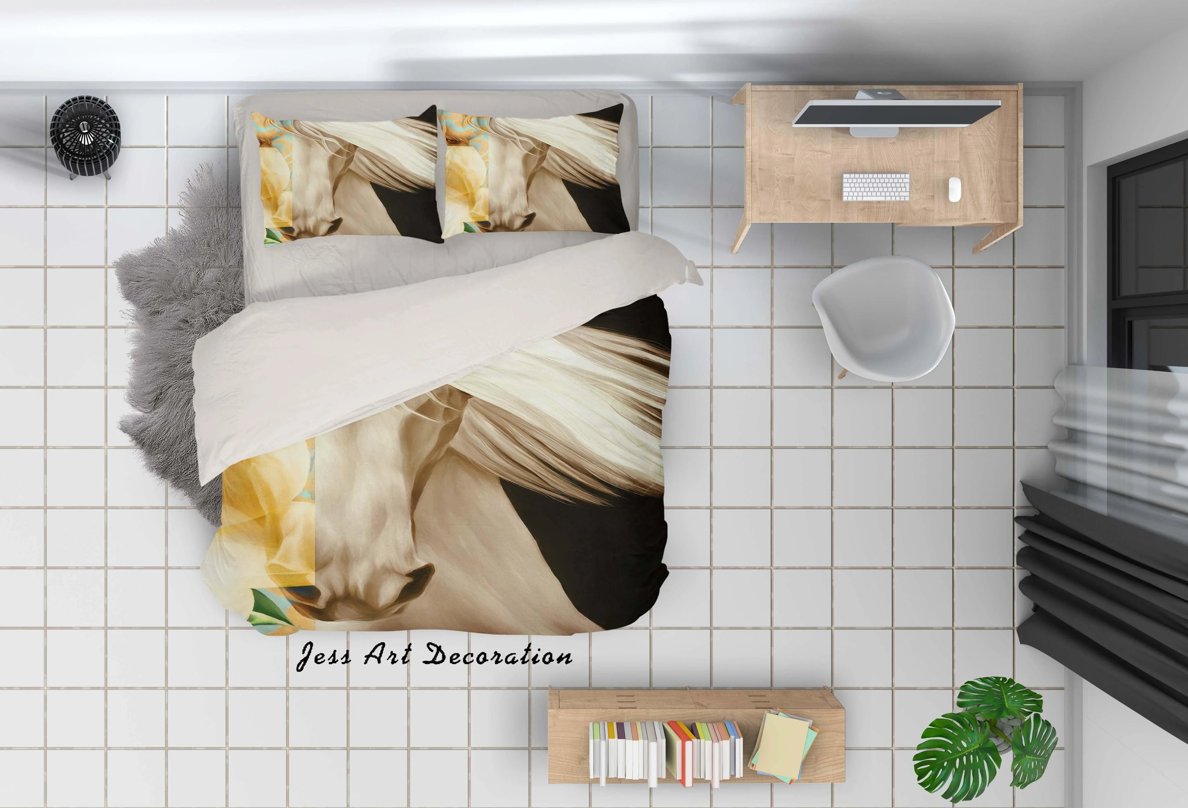 3D Horse Quilt Cover Set Bedding Set Pillowcases 92- Jess Art Decoration