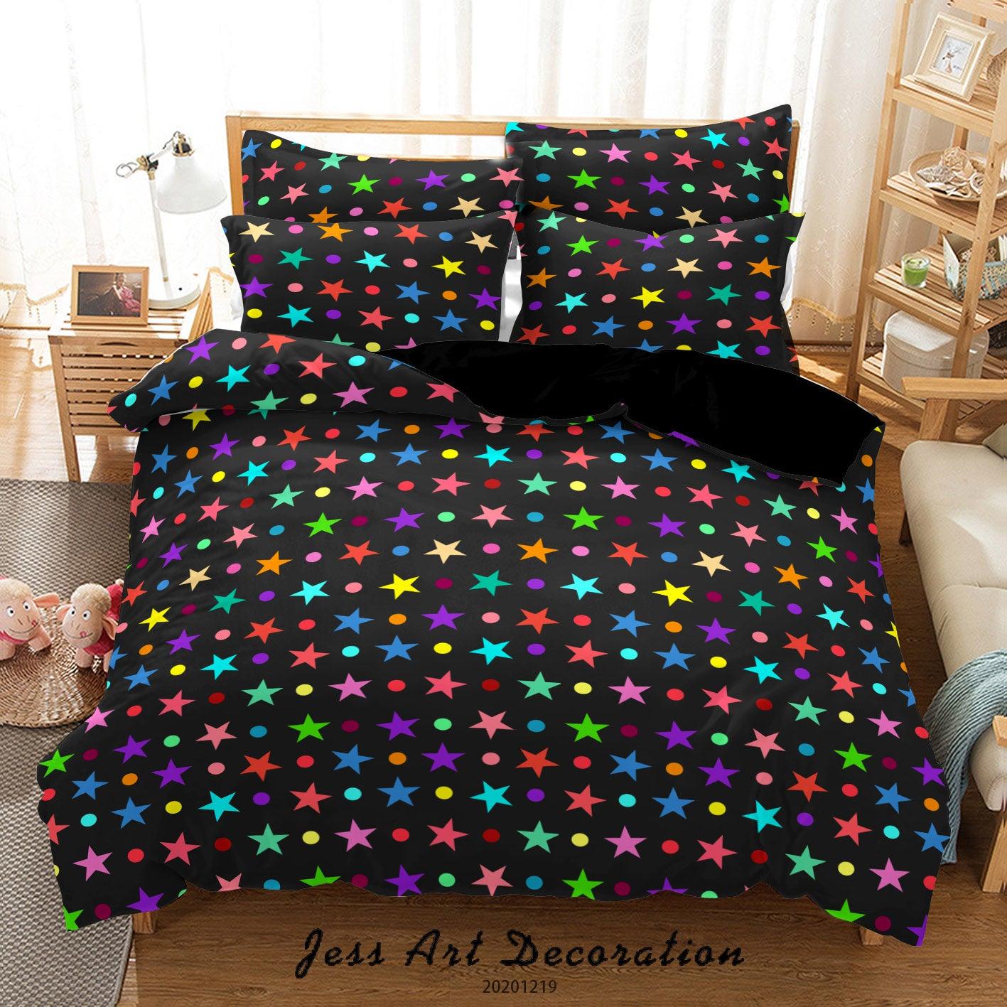 3D Abstract Colorful Geometric Pattern Quilt Cover Set Bedding Set Duvet Cover Pillowcases 31- Jess Art Decoration