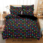 3D Abstract Colorful Geometric Pattern Quilt Cover Set Bedding Set Duvet Cover Pillowcases 31- Jess Art Decoration