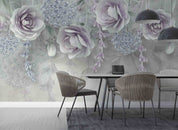 3D Watercolor Floral Purple Wall Mural Wallpaper GD 44- Jess Art Decoration