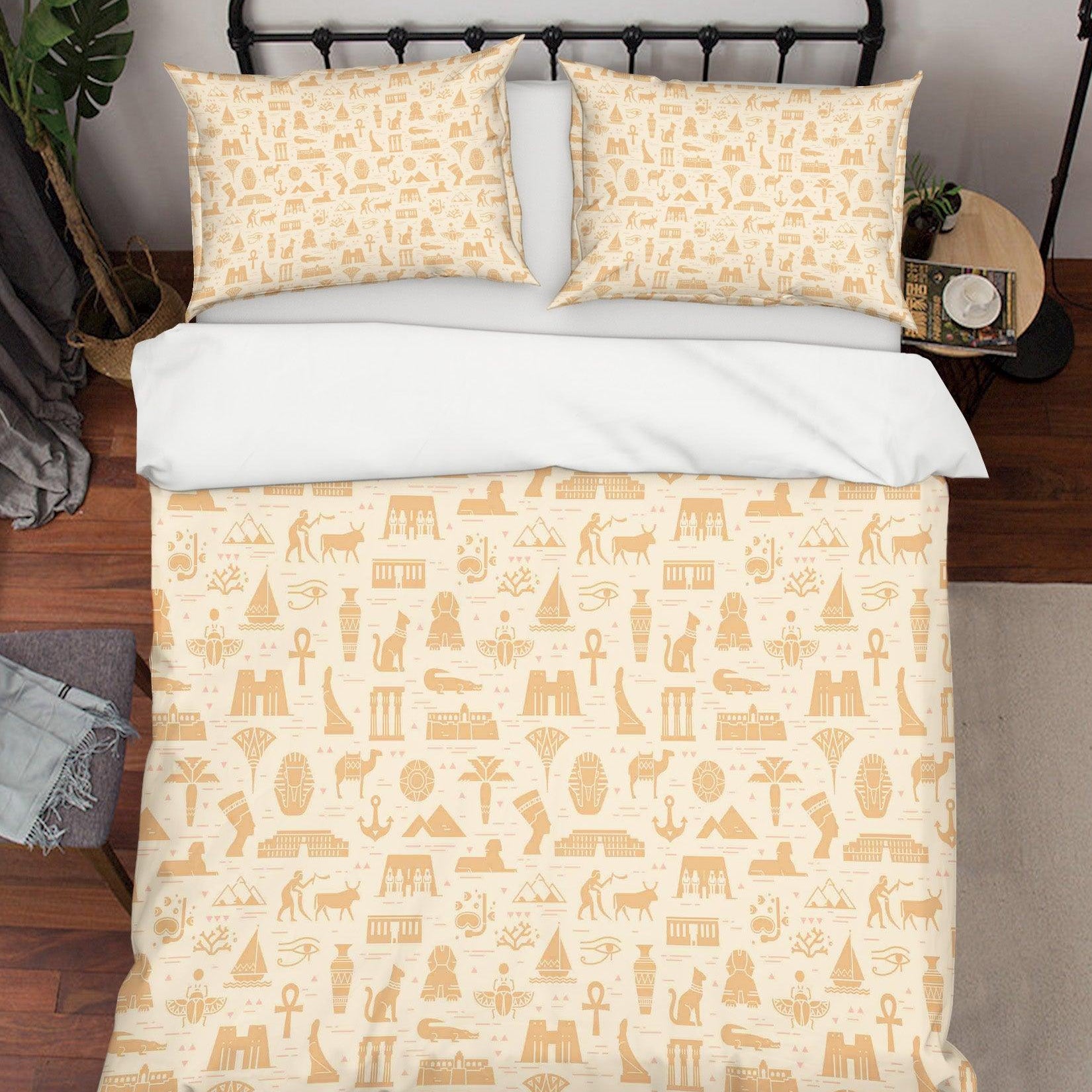 3D Yellow Totem Quilt Cover Set Bedding Set Pillowcases 7- Jess Art Decoration