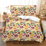 3D Hand Drawn Fruit Pattern Quilt Cover Set Bedding Set Duvet Cover Pillowcases 66- Jess Art Decoration