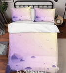 3D Purple Sea Reef Seagull Quilt Cover Set Bedding Set Pillowcases 24- Jess Art Decoration