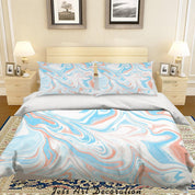 3D Watercolor Blue Marble Quilt Cover Set Bedding Set Duvet Cover Pillowcases 9 LQH- Jess Art Decoration
