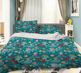 3D Cartoon Animal Unicorn Pattern Quilt Cover Set Bedding Set Duvet Cover Pillowcases WJ 6452- Jess Art Decoration