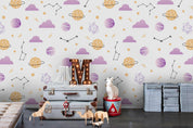 3D Cartoon Planet Cloud Constellation Wall Mural Wallpaper LQH 31- Jess Art Decoration