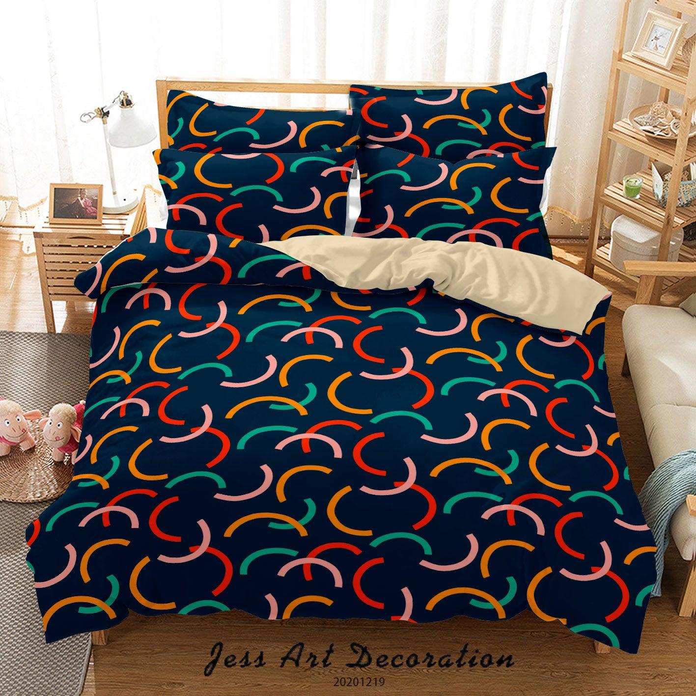 3D Abstract Geometric Pattern Quilt Cover Set Bedding Set Duvet Cover Pillowcases 15- Jess Art Decoration