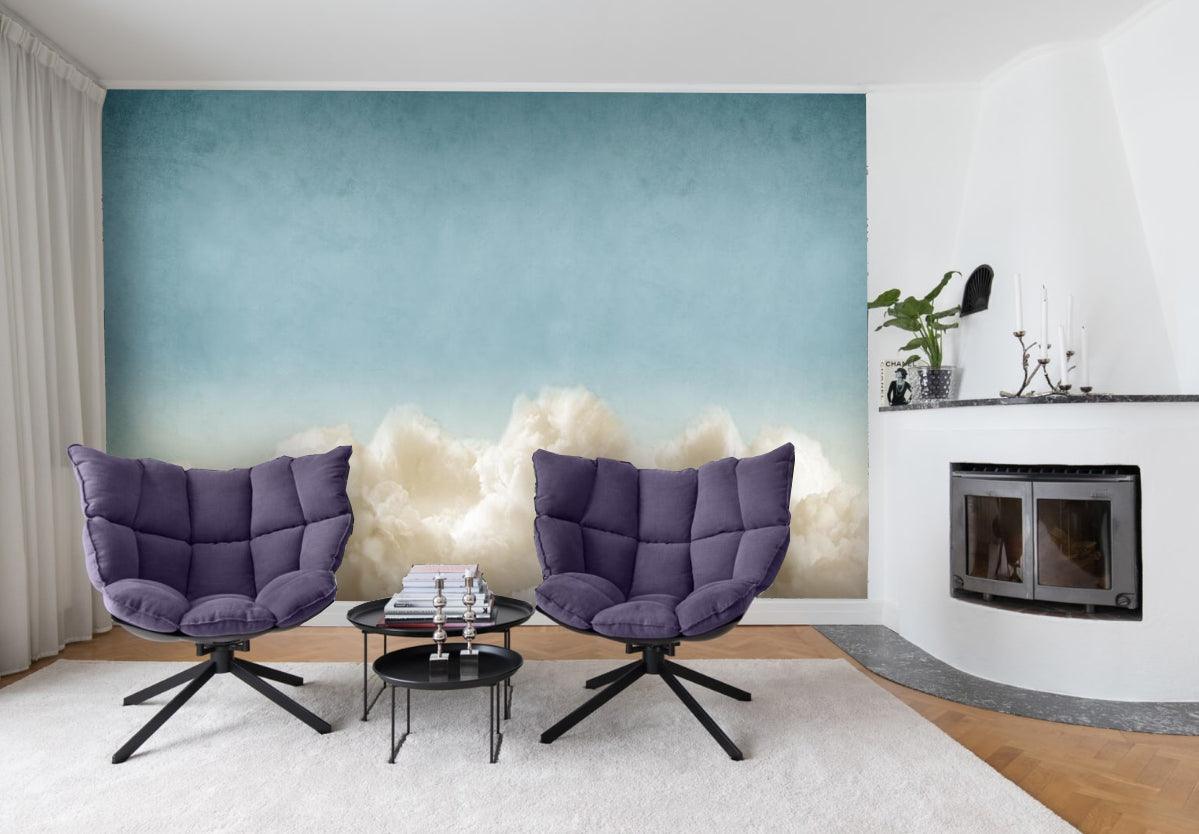 3D White Clouds Wall Mural Wallpaper 04- Jess Art Decoration
