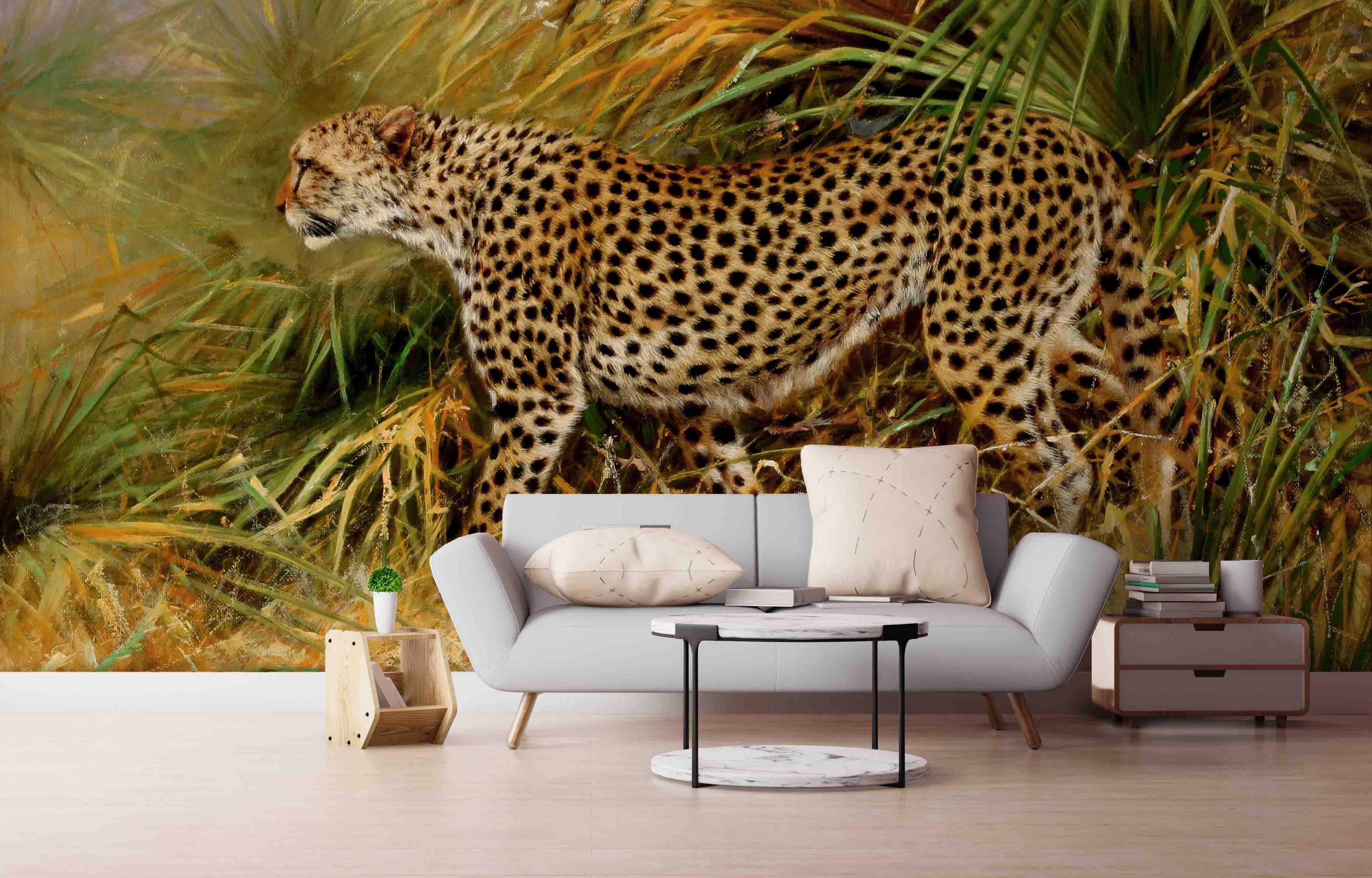 3D African Steppe Leopard Wall Mural Wallpaper 31- Jess Art Decoration