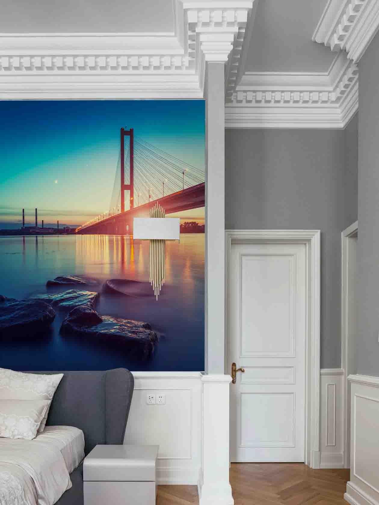3D Cross Sea Bridge Sunset Wall Mural Wallpaper 98- Jess Art Decoration
