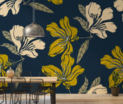 3D Vintage Floral Pattern Blue Background Wall Mural Wallpaper GD 726- Jess Art Decoration