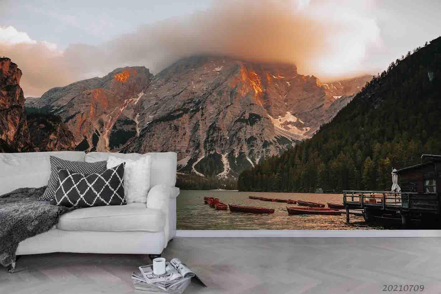 3D Oceans Volcanic Eruption Wall Mural Wallpaper SWW4086- Jess Art Decoration