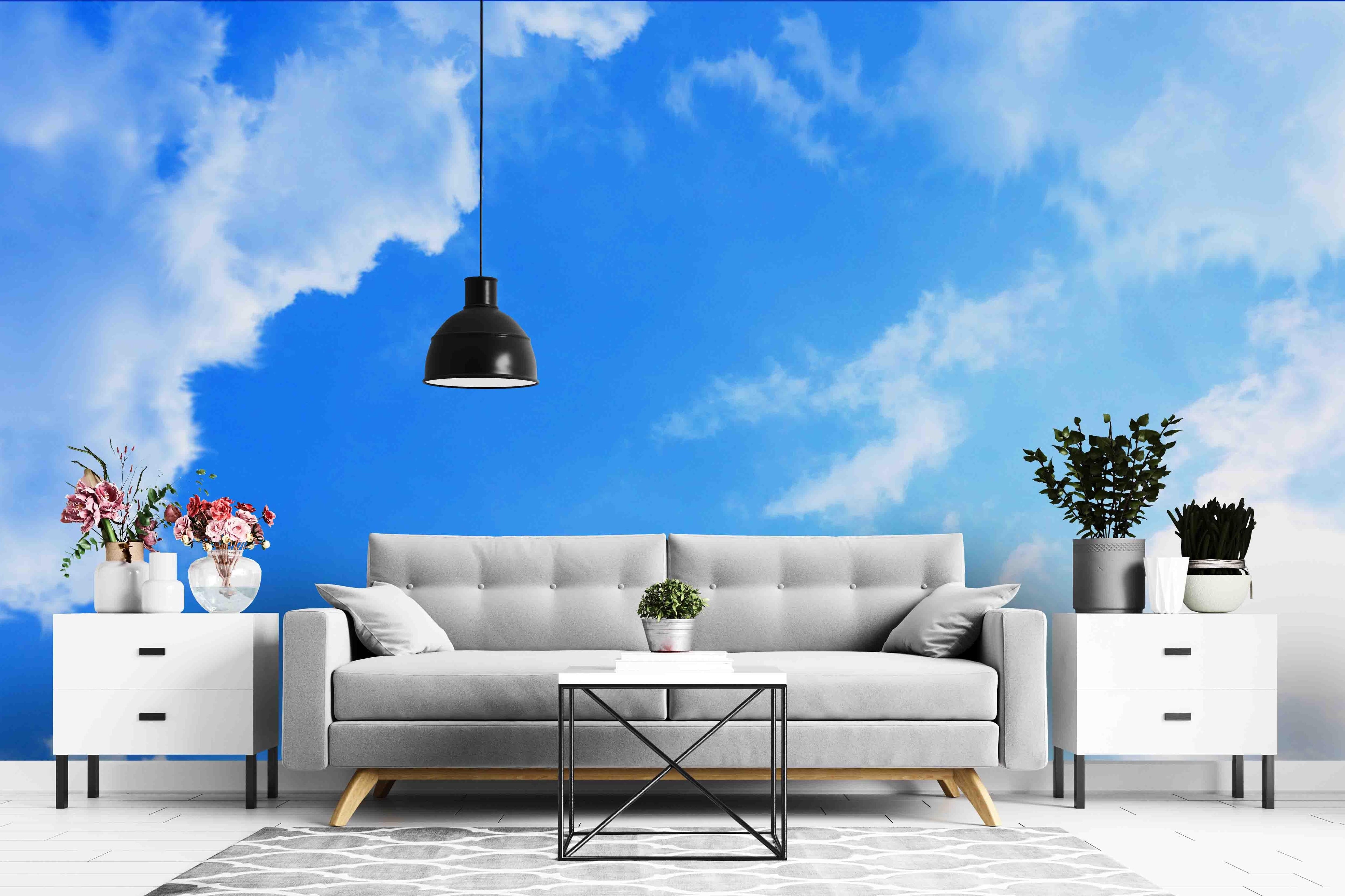 3D Blue Sky White Clouds Wall Mural Wallpaper 61- Jess Art Decoration