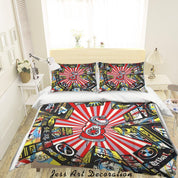 3D Abstract Colorful Building Quilt Cover Set Bedding Set Duvet Cover Pillowcases LXL- Jess Art Decoration