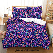 3D Hand Drawn Colored Marine Creature Quilt Cover Set Bedding Set Duvet Cover Pillowcases 180- Jess Art Decoration