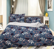3D Plant Leaves Flower Pattern Quilt Cover Set Bedding Set Duvet Cover Pillowcases WJ 9003- Jess Art Decoration
