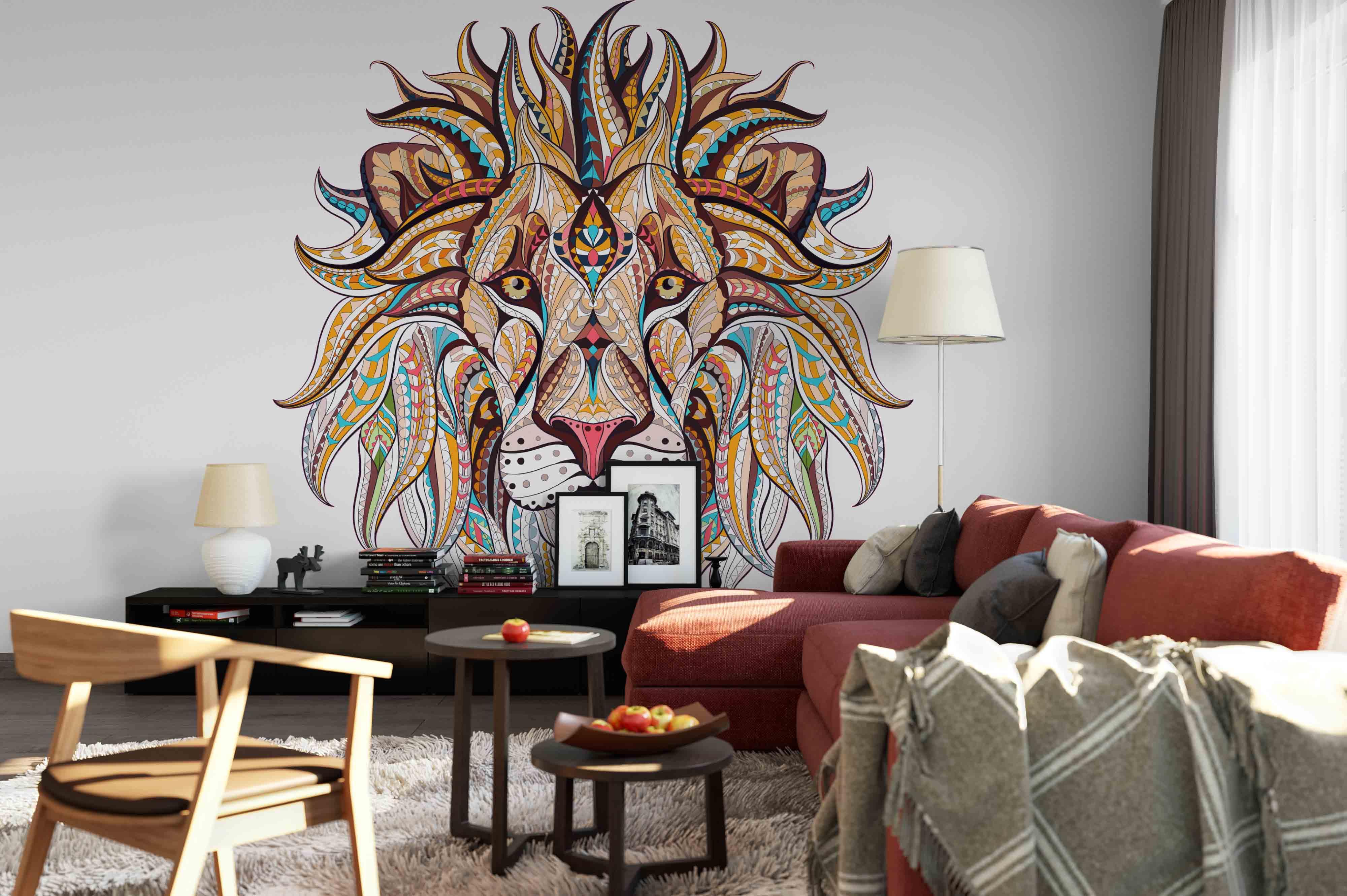 3D Lion Wall Mural Wallpaper 190- Jess Art Decoration
