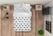 3D White Black Butterfly Quilt Cover Set Bedding Set Duvet Cover Pillowcases SF93- Jess Art Decoration