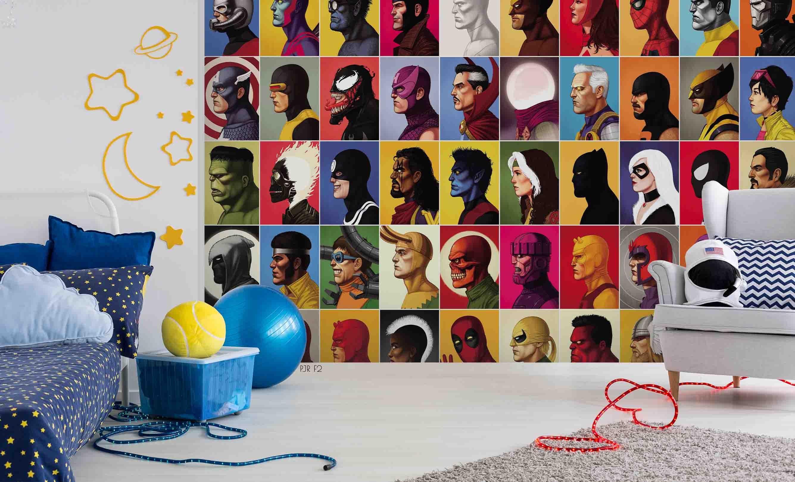 3D Cartoon Film Hero Pattern Wall Mural Wallpaper WJ 2143- Jess Art Decoration