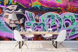3D Abstract Purple Monster Graffiti Wall Mural Wallpaper 101- Jess Art Decoration
