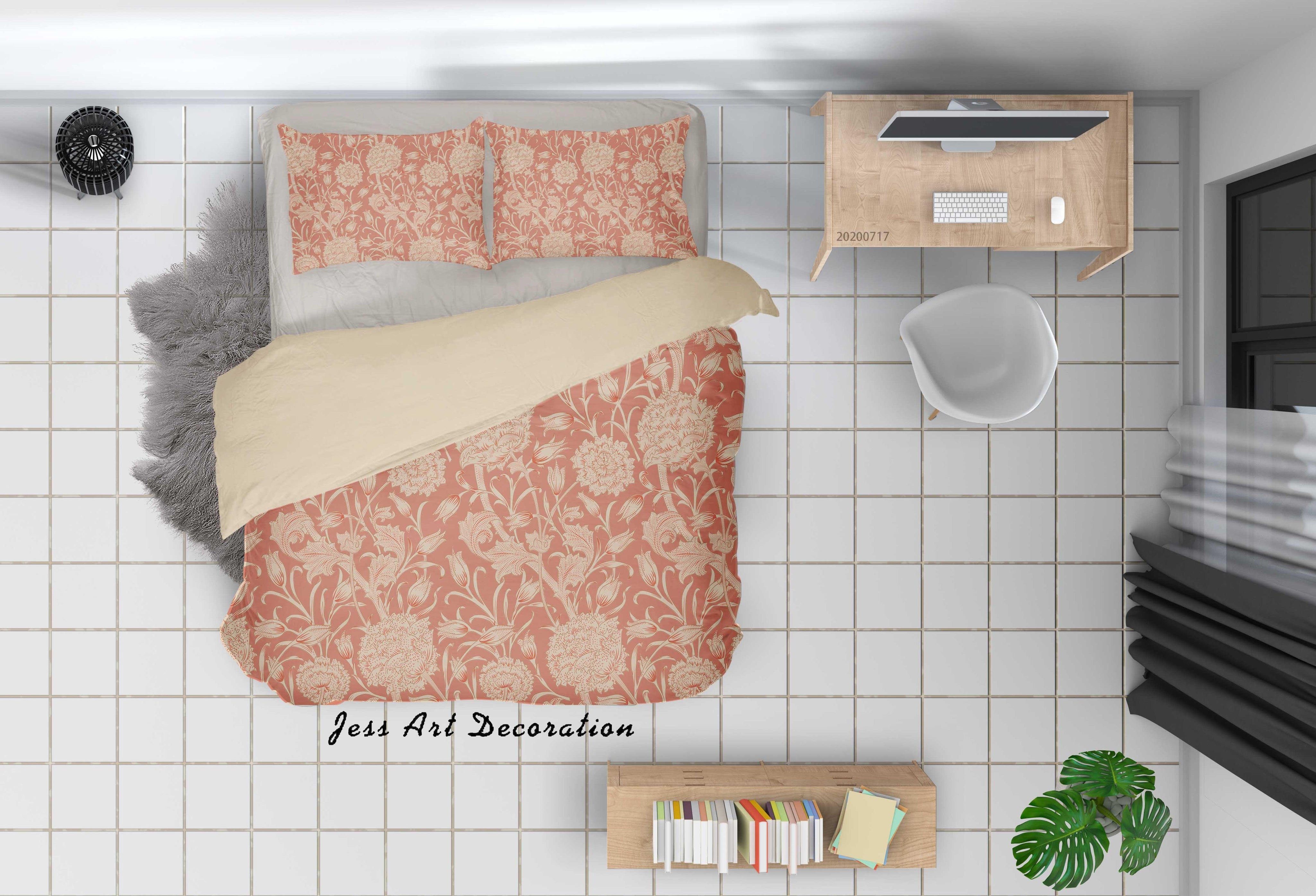 3D Vintage Floral Quilt Cover Set Bedding Set Duvet Cover Pillowcases WJ 1610- Jess Art Decoration