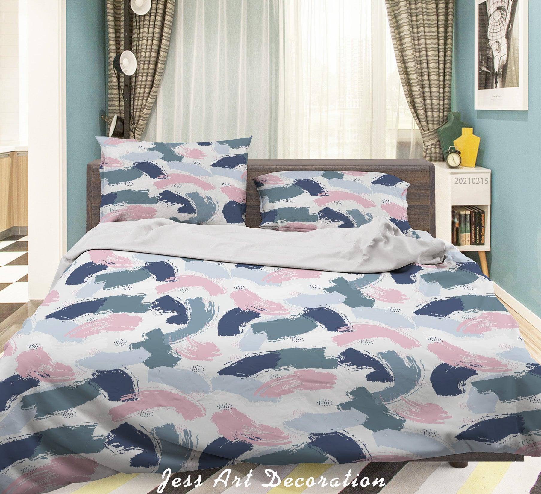 3D Abstract Color Graffiti Quilt Cover Set Bedding Set Duvet Cover Pillowcases 83- Jess Art Decoration