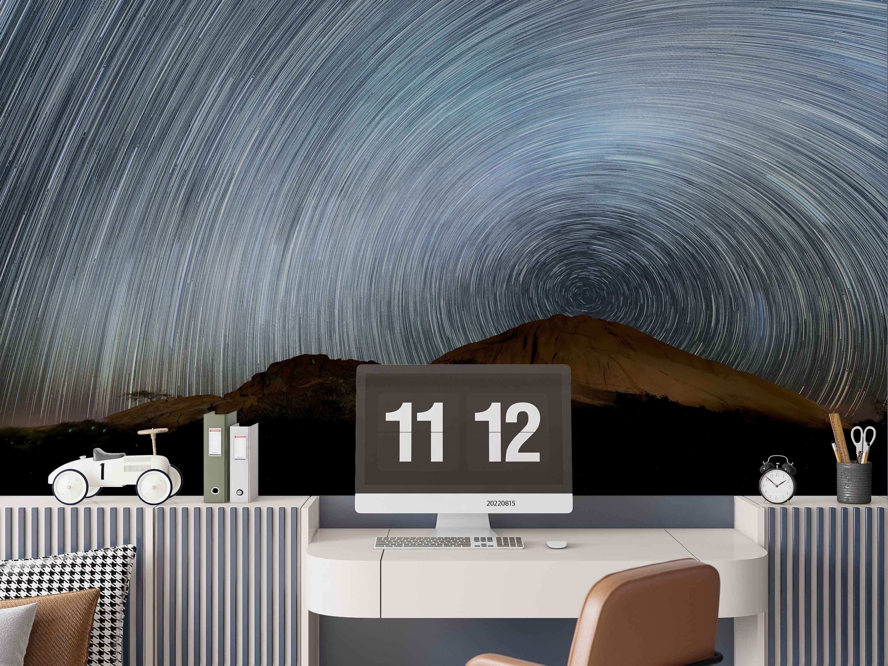 3D Mountain Starry Polar Night View Wall Mural Wallpaper GD 2882- Jess Art Decoration