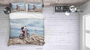 3D Pexels Cloud Sky Sports Bicycle Player Quilt Cover Set Bedding Set Duvet Cover Pillowcases LXL- Jess Art Decoration