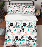 3D Black White Cat Pattern Quilt Cover Set Bedding Set Pillowcases  79- Jess Art Decoration