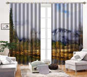3D Sky Mountain Fog Nature Landscape Curtains and Drapes LQH 234- Jess Art Decoration