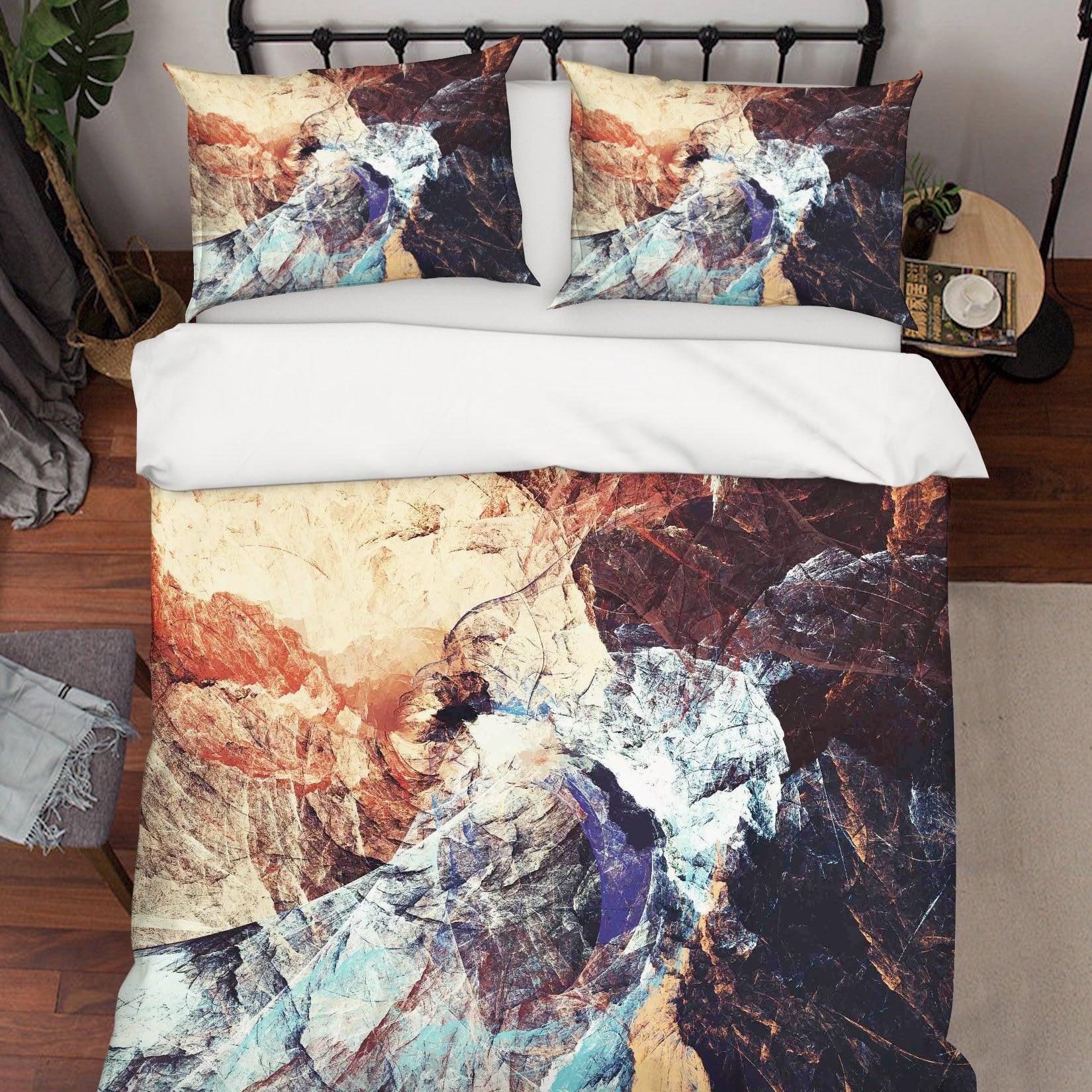 3D Abstract Colorized Oil Painting Quilt Cover Set Bedding Set Pillowcasesn 70- Jess Art Decoration