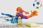 3D Football Sports Wall Mural Wallpaper LQH 177- Jess Art Decoration