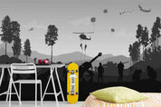 3D Forest Tank War Soldier Wall Mural Wallpaper LQH 192- Jess Art Decoration