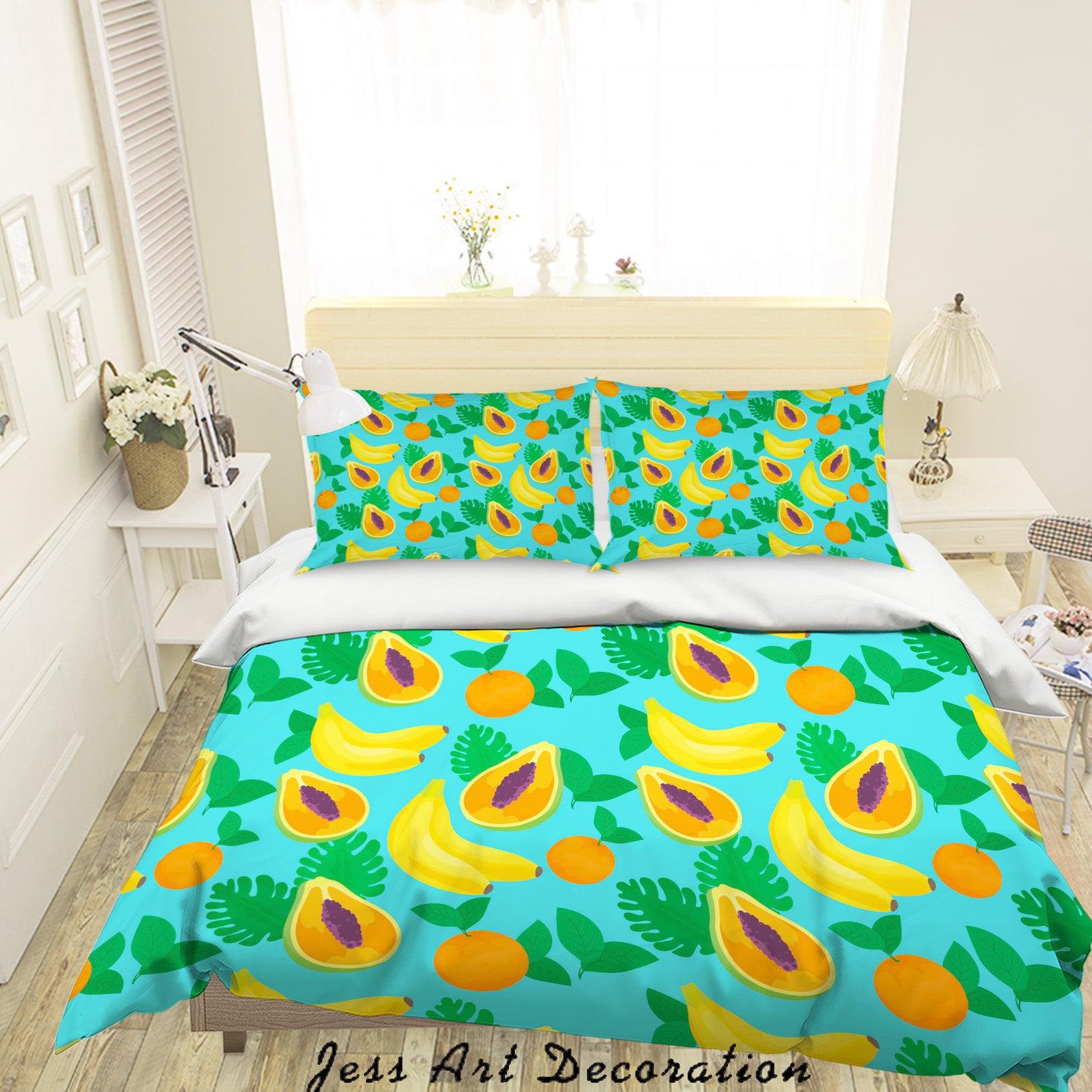 3D Yellow Papaya Quilt Cover Set Bedding Set Pillowcases 51- Jess Art Decoration
