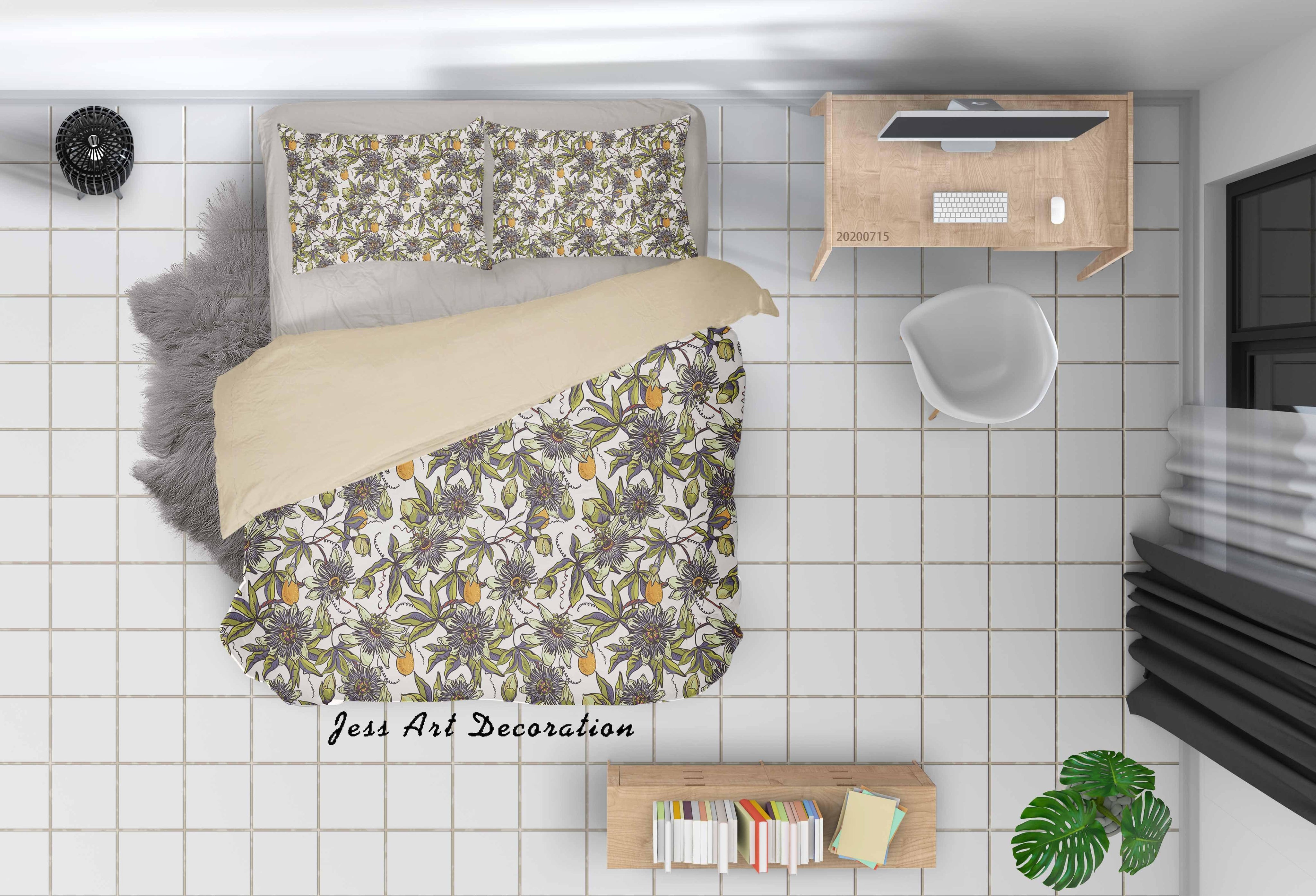 3D Vintage Floral Quilt Cover Set Bedding Set Duvet Cover Pillowcases WJ 1614- Jess Art Decoration