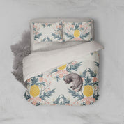 3D Pineapple Pink Floral Quilt Cover Set Bedding Set Pillowcases 94- Jess Art Decoration