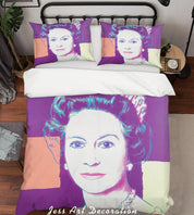 3D Andy Warhol Colorized Lady Violet Quilt Cover Set Bedding Set Duvet Cover Pillowcases  ZY D19- Jess Art Decoration
