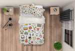 3D Cartoon Music Equipment Quilt Cover Set Bedding Set Pillowcases 33- Jess Art Decoration