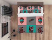 3D Motoc Cross Equipment Quilt Cover Set Bedding Set Pillowcases LQH A030- Jess Art Decoration