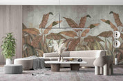 3D Vintage Tropic Leaves Wall Mural Wallpaper SWW 38- Jess Art Decoration