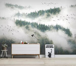 3D Foggy Mountains Forest Mysterious Wall Mural Removable 138- Jess Art Decoration