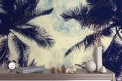 3D coconut tree sky wall mural wallpaper 111- Jess Art Decoration