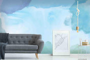 3D Watercolor Blue Wall Mural Wallpaper LQH 208- Jess Art Decoration