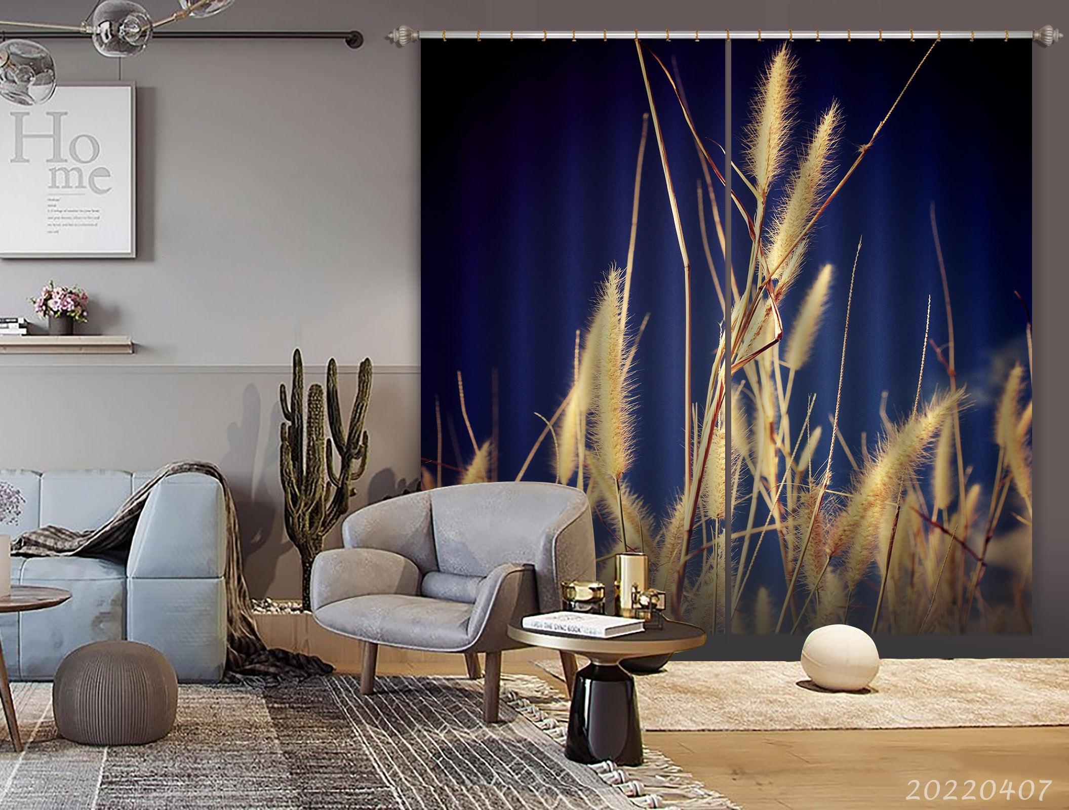 3D Landscape Nature Autumn Setaria Curtains and Drapes GD 3538- Jess Art Decoration