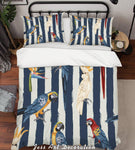 3D Blue Parrot Quilt Cover Set Bedding Set Pillowcases 107- Jess Art Decoration